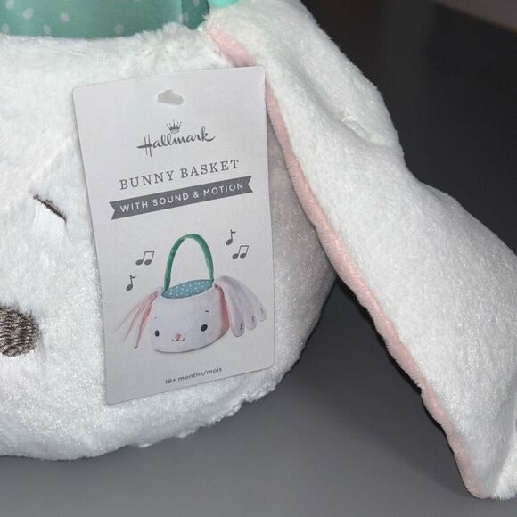 Hallmark Easter Bunny Plush Basket With Sound & Motion New - Picture 12 of 13